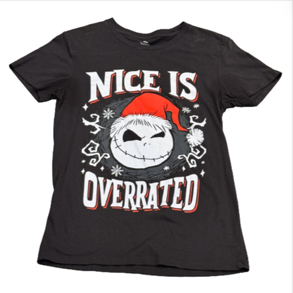 Jack Skellington Nice is Overrated Short Sleeve Tee